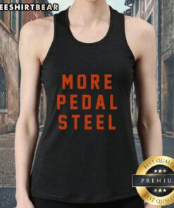 Stylish Top More Pedal Steel Tank Top displayed on a model, perfect for music lovers and casual summer outfits.