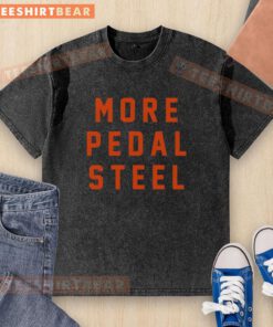 Top-More Pedal Steel Washed T-Shirt in soft fabric, featuring a vintage design perfect for casual outfits.