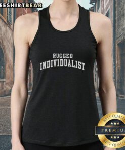 Top Rugged Individualist Tank Top in a trendy outdoor setting, perfect for adventurous styles and casual wear.