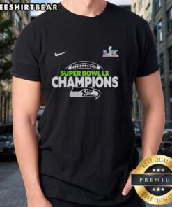 Top Seattle Seahawks Super Bowl Champions Football T-Shirt, featuring bold team graphics and vibrant colors for fans.