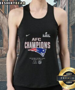 New England Patriots 2025 AFC Champions tank top, perfect for Super Bowl LX fans celebrating team spirit and style.