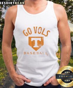 Top Tennessee Volunteers baseball tank top featuring 'Go Vols' design, perfect for fans supporting their team.
