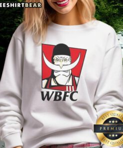 Alt Text: Top WBFC Whitebeard One Piece Luffy logo sweatshirt featuring vibrant design and cozy fit for anime fans.