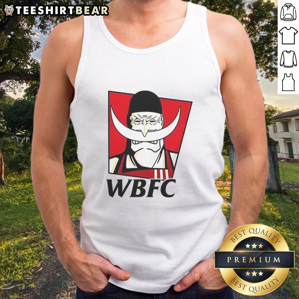 Alt Text: Stylish Top WBFC Whitebeard One Piece Luffy logo tank top featuring vibrant design, perfect for anime fans.