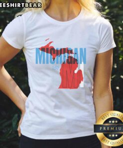 Awesome America 250 Michigan Ladies Tee in vibrant colors featuring a stylish design celebrating Michigan's heritage.