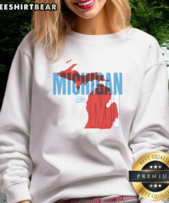 Alt Text: Awesome America250 Michigan Sweatshirt featuring vibrant design celebrating Michigan's heritage and culture.