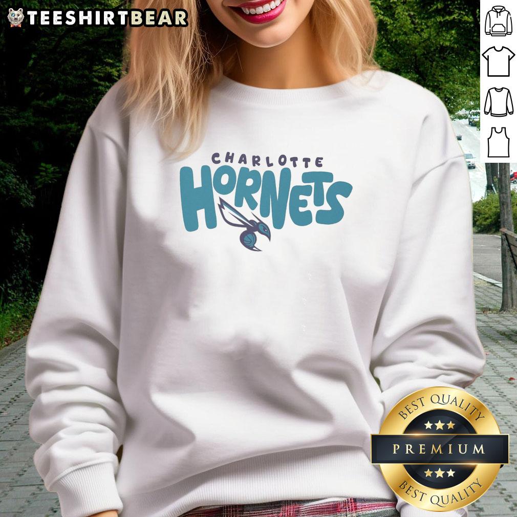 Awesome Charlotte Hornets bubble sweatshirt in vibrant colors, perfect for fans and stylish sportswear enthusiasts.