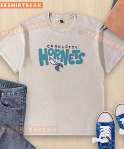 Alt Text: Awesome Charlotte Hornets Bubble Washed T-Shirt featuring vibrant team colors and logo, perfect for fans.