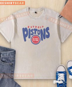 Awesome Detroit Pistons Bubble Washed T-Shirt featuring a vibrant team logo and comfortable fit for fans.