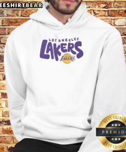 Awesome Los Angeles Lakers Bubble Hoodie featuring bold team colors and logo, perfect for fans and casual wear.