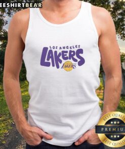 Awesome Los Angeles Lakers Bubble Tank Top featuring vibrant team colors and logo, perfect for fans and summer wear.