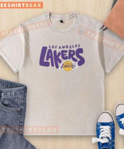 Awesome Los Angeles Lakers Bubble Washed T-Shirt in vibrant purple, showcasing team pride and casual style for fans.