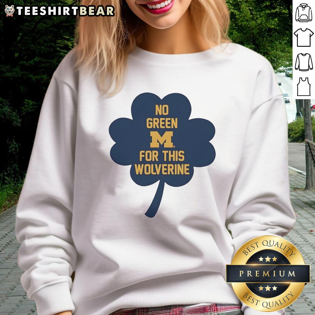 Awesome Michigan Wolverines sweatshirt featuring a unique clover design, perfect for fans who love Michigan sports.