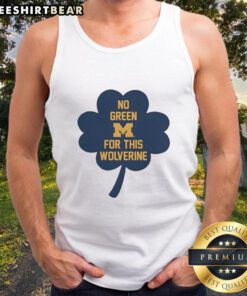 Awesome Michigan Wolverines tank top featuring a unique no green Wolverine clover design, perfect for fans and supporters.