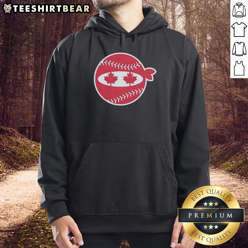 Alt Text: Awesome Pitching Ninja Canada Baseball Hoodie featuring a unique design for baseball enthusiasts.
