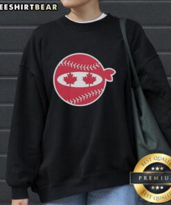 Awesome Pitching Ninja Canada Baseball Sweatshirt featuring a stylish design for baseball enthusiasts and fans.