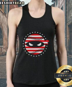 Awesome Pitching Ninja USA Team Tank Top featuring a bold graphic and vibrant colors for baseball enthusiasts.