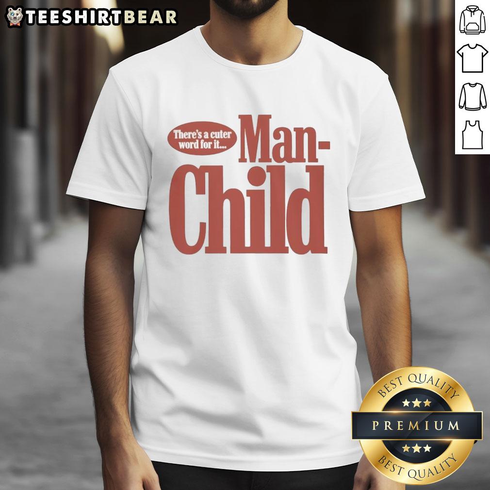 Awesome Sabrina Carpenter Manchild T-Shirt featuring 'There's A Cuter Word For It' design, perfect for fans and fashion lovers.