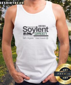 Alt Text: Awesome unprocessed Soylent Green movie tank top featuring iconic artwork and vibrant colors, perfect for fans.