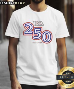 Alt Text: Awesome USA 250 Frenogop T-Shirt featuring bold graphics and a comfortable fit for casual wear.