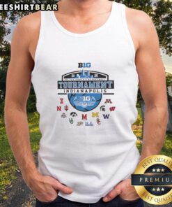 Good 2026 Big Ten Women's Basketball Tournament tank top featuring the Indianapolis skyline design.