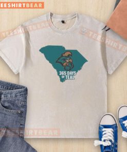 Alt Text: Good Coastal Carolina Chanticleers 365 Days of Teal washed t-shirt featuring vibrant teal color and logo.