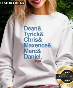Good Dean sweatshirt featuring Tyrick, Chris, Maxence, and Marc in a stylish group shot, perfect for casual wear.