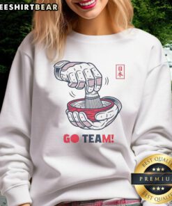 Good Go Team Japan Tea Celebration Sweatshirt featuring vibrant colors and festive design for tea lovers and fans.