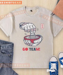 Good Go Team Japan Tea Celebration washed t-shirt featuring vibrant graphics celebrating Japanese tea culture.