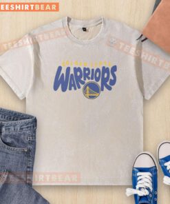 Good Golden State Warriors Bubble Washed T-Shirt in vibrant blue with team logo, perfect for fans and casual wear.