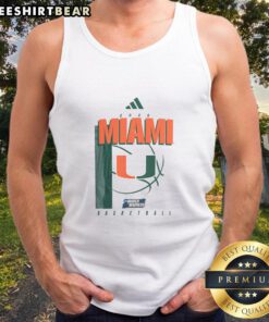 Good Miami Hurricanes March Madness tank top featuring vibrant team colors and logo, perfect for game day.