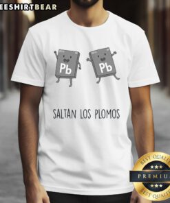 Alt Text: Good Saltan Los Plomos T-Shirt featuring a unique design and vibrant colors for stylish casual wear.
