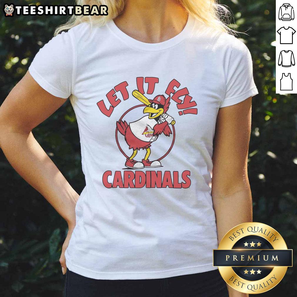 Alt Text: Good St. Louis Cardinals Fredbird Ladies Tee featuring vibrant colors and a stylish design for fans.