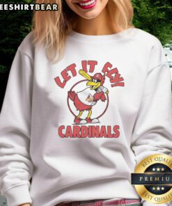 Alt Text: Stylish Good St. Louis Cardinals Fredbird sweatshirt, perfect for fans showcasing team spirit and comfort.