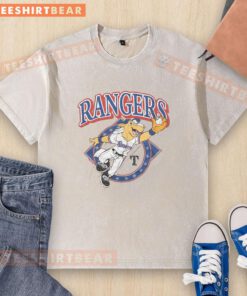Good Texas Rangers Captain washed t-shirt featuring a classic design for dedicated fans of the Texas Rangers baseball team.