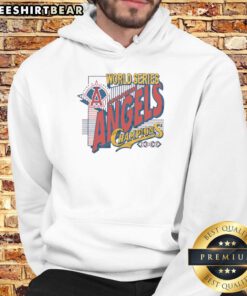 Alt Text: Hot Anaheim Angels 2002 World Series Champions hoodie featuring vibrant team colors and logo.