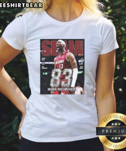 Hot Bam Adebayo of Miami Heat scores an 83-point slam, featured on 261 Magazine Ladies Tee.