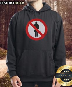 Hot No Women Sign Hoodie featuring bold graphic design, perfect for casual wear and making a statement.