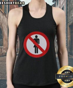 Hot No Women Sign Tank Top featuring a bold graphic design, perfect for casual summer wear and expressing a fun attitude.