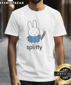 Alt Text: Hot Spliffy Bunny Graphic T-Shirt featuring a vibrant bunny design with sunglasses, perfect for casual streetwear style.