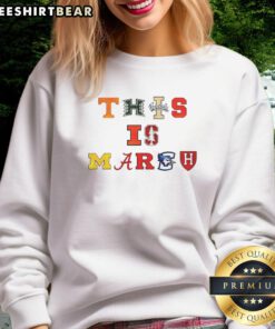 Hot This Is March sport team logo sweatshirt in vibrant colors, perfect for showing team spirit during March Madness.