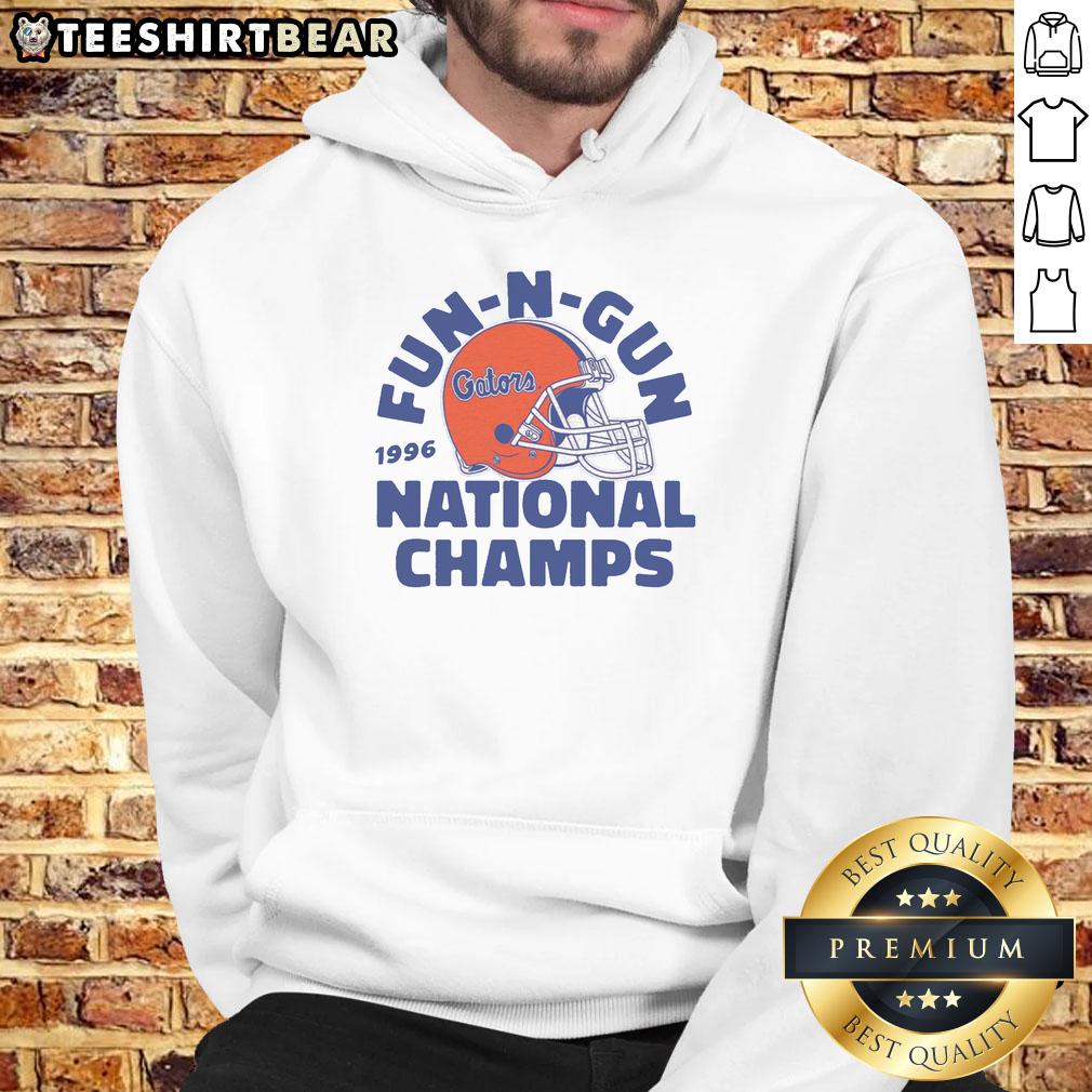Vintage Nice 1996 Fun N Gun Gators Football Hoodie with bold team logo and classic design, perfect for Gators fans.