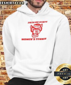 NC State Women's Tennis logo hoodie in stylish design, perfect for fans and players of the 2026 season.