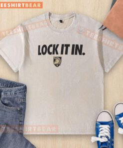 Nice Army Black Knights 2026 Lock It In Washed T-Shirt in black, showcasing team spirit and comfort for fans.