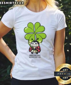 Ladybug Ladies Tee featuring a vibrant design, perfect for bringing luck wherever you go.