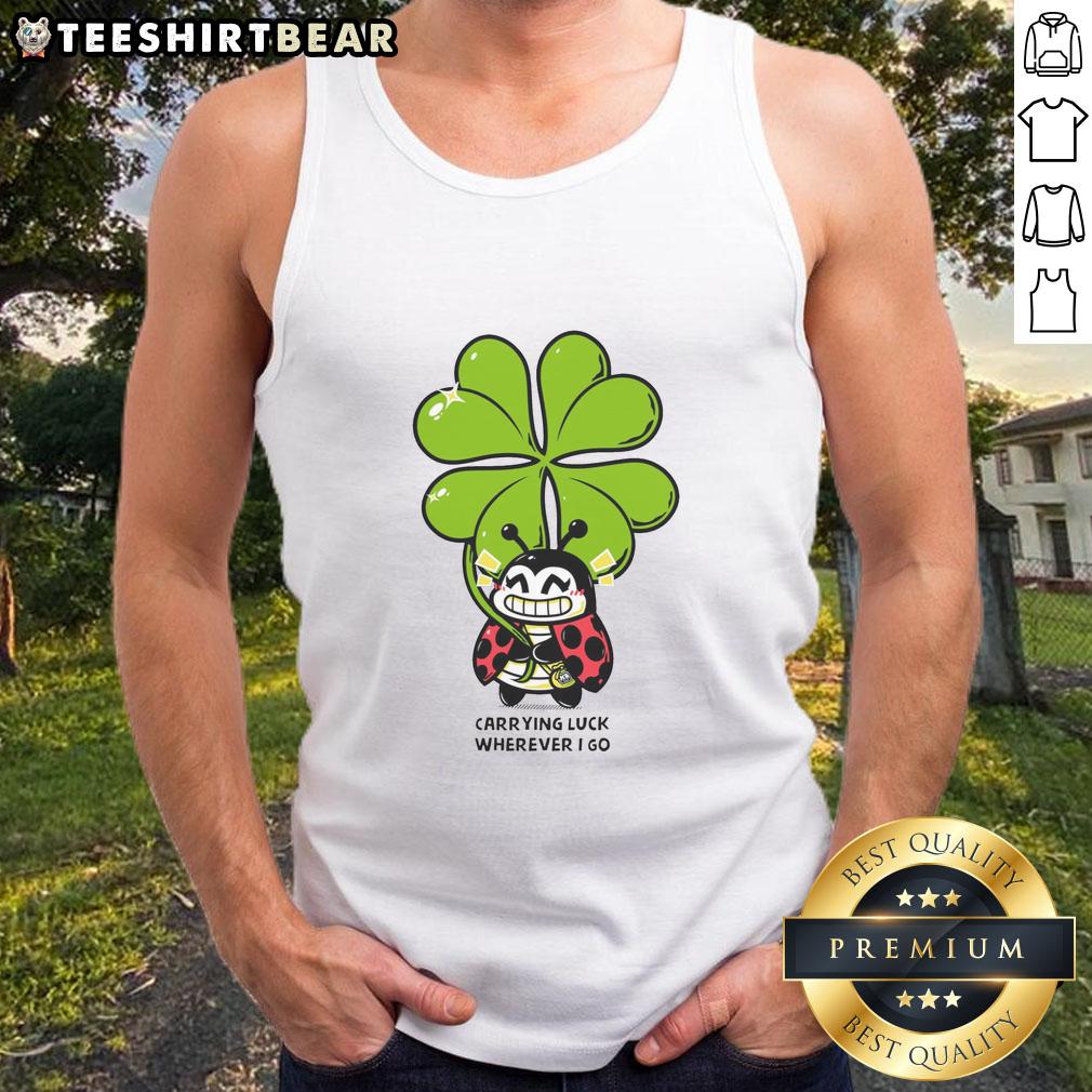 Ladybug tank top design featuring a vibrant ladybug, symbolizing good luck and positivity, perfect for casual wear.