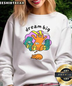 Classic 'Nice Dream Big' sweatshirt featuring bold typography and a cozy design, perfect for casual wear and inspiration.
