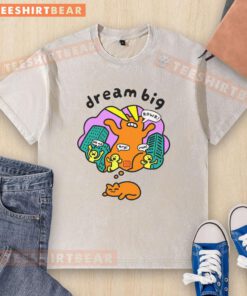 Nice Dream Big Classic Washed T-Shirt in soft cotton fabric, featuring a motivational graphic design in vibrant colors.