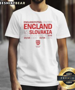 Nice England Futsal Lionesses T-Shirt featuring a vibrant design for the England vs Slovakia match