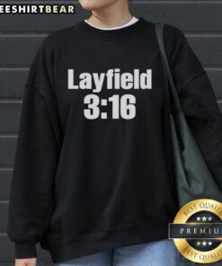 Alt Text: Stylish Nice Layfield 3/16 Text Sweatshirt in soft fabric, perfect for casual wear and layering in any season.